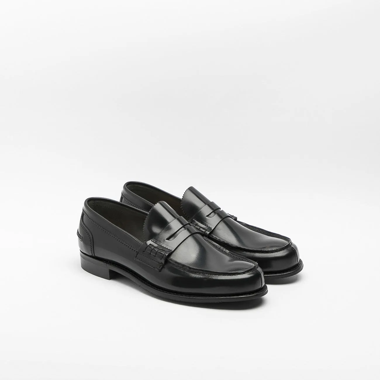 Cheaney Joseph & Sons Mocassino penny Cheaney Joseph & Sons Dover EF Alt in pelle spazzolata nera