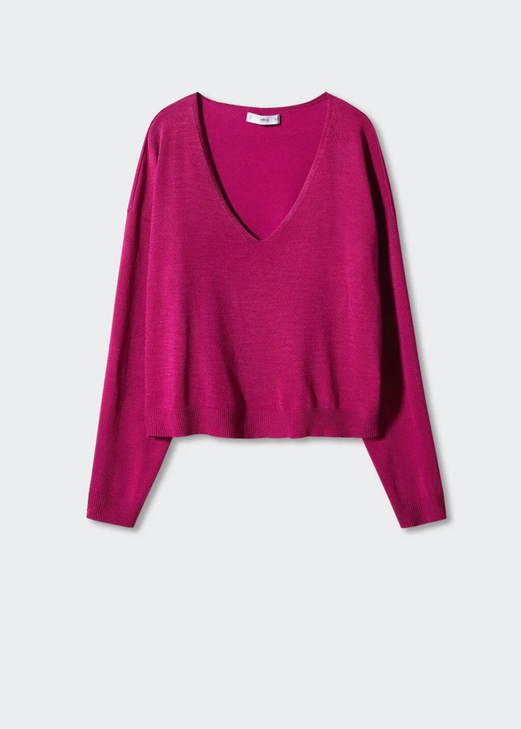 Pullover maglia sottile collo a V